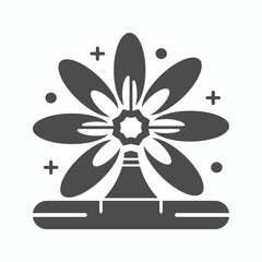 flower icon design with flat style