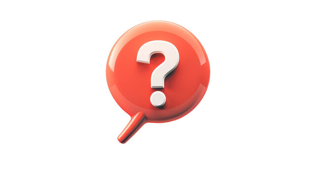 recommend clip art: Classic question bubble design, no text, blank bubble. ,isolated on a pure white background