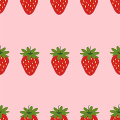 strawberry Seamless abstract background art vector