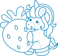 Printable outline Unicorn templates for coloring children's book