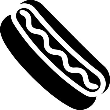 black hot dog with white sauce clip art preview