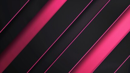 Fototapeta premium Future Background with pink lines and a pink and black color