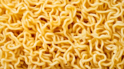 Closeup view of thin instant noodles, ideal for a variety of Asian dishes and flavorful ramen bowls