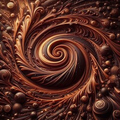 Astonishing chocolate swirl. Backgrounds series.
