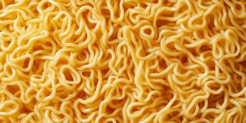 A Close Up Image Showcasing the Intricate Background Texture of Curly Instant Noodles
