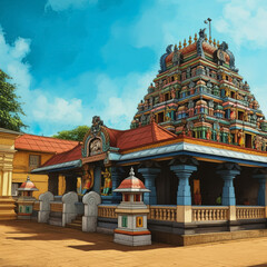 Kataragama temple in Kataragama, Sri Lanka Is a temple complex dedicated to Buddhist guardian deity Kataragama God and Hindu War God Murugan