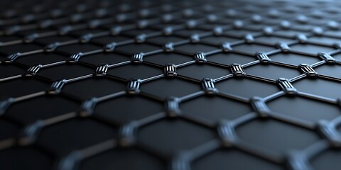 Graphene molecular grid, graphene atomic structure concept