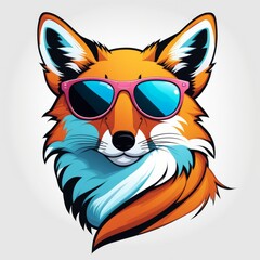 illustration of a fox with sunglasses
