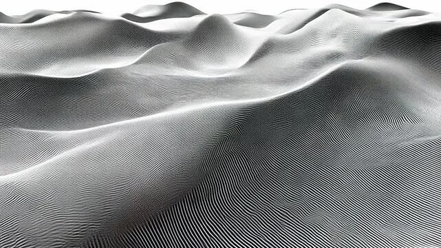 Static video of a beautiful abstract wave background with granite texture effect, black and white colour rendered in 3d