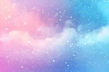 A Dreamy Blend of Pastel Clouds and Sparkling Stars