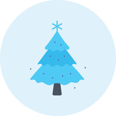 Decorative Christmas Tree Icon Illustration Symbolizing Holiday Festivities, Traditions, and Seasonal Joy