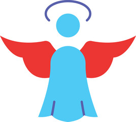 Obraz premium Elegant Angel Illustration Representing Purity, Protection, and Spiritual Guidance for Religious Designs