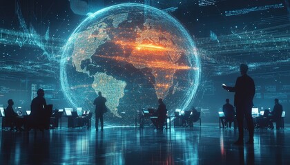 Obraz premium Global Network Connection.