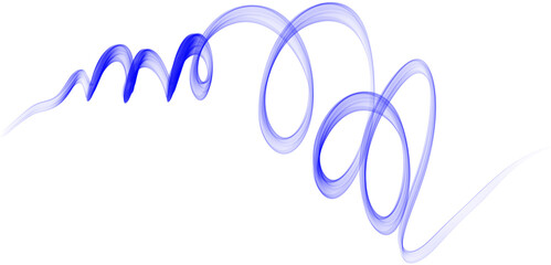 Vibrant Blue Curved Loops on a Dark Backdrop isolated on transparent background