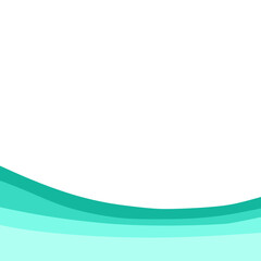 Abstract gradient  green flowing wavy shape for web banner