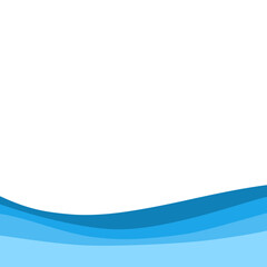 Abstract gradient  blue flowing wavy shape for web banner