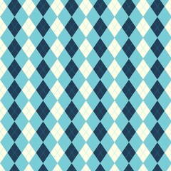 Argyle seamless pattern in blue tone color wallpaper background