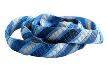 a blue and white striped tie

