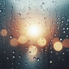 frosted glass, clear water droplets on it,