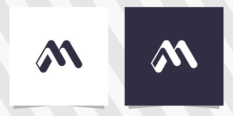 letter m logo design vector