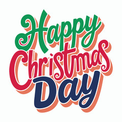 text happy christmas day typography
