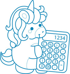 Printable outline Unicorn templates for coloring children's book
