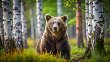 Obraz premium a brown bear on the background