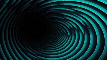 Obraz premium A mesmerizing abstract design featuring swirling turquoise patterns creating a tunnel effect, evoking depth and movement.
