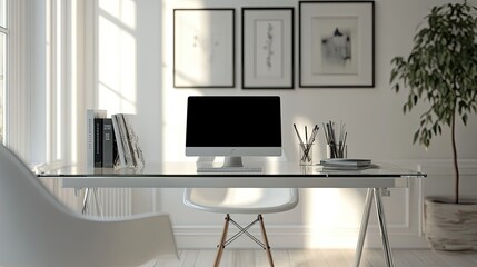 workspace with a stylish and simple workspace