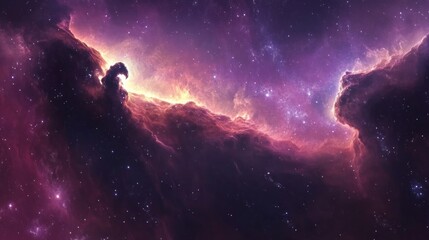 Obraz premium Cosmic Nebula: A Symphony of Color and Light