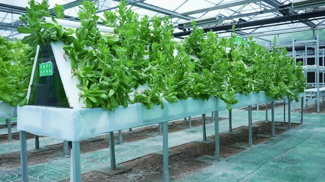 soilless cuture in vegetable greenhouse