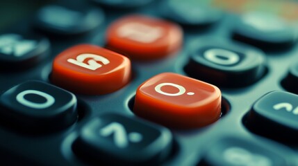 Buttons on a scientific calculator