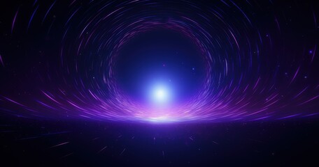 Obraz premium A mesmerizing cosmic scene depicting swirling energy and light, suggesting a portal or a black hole in space.