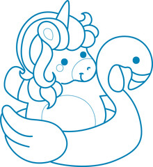 Printable outline Unicorn templates for coloring children's book