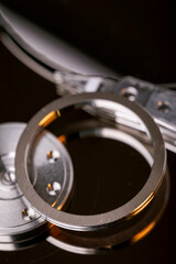 Metal washer of disk spindle. Element of computer hard disk, HDD.