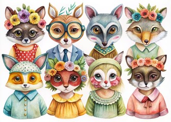 Fototapeta premium set of animals