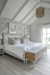 Bedroom with a Contemporary coastal vibe.