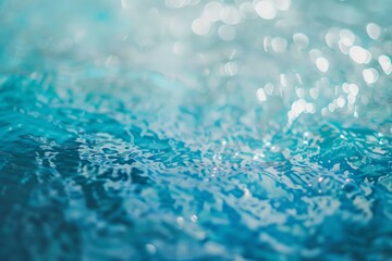 Obraz premium Glittering turquoise water reflecting light, creating a tranquil and mesmerizing aquatic scene.