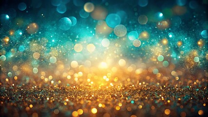 Abstract gradient background with sparkling teal and amber effects, perfect for design projects