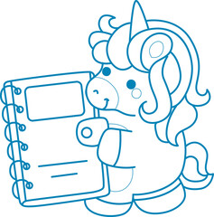 Printable outline Unicorn templates for coloring children's book