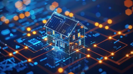 Obraz premium Smart Hub: A central device managing multiple smart home gadgets. Integrates with various platforms and automates functions based on user preferences. 