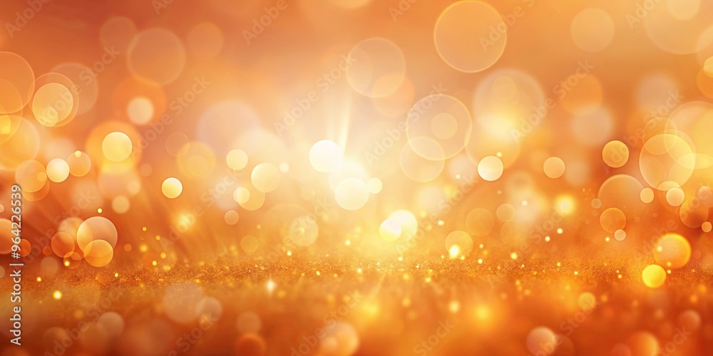 Wall mural Tranquil abstract background with soft orange and amber hues, bokeh, and smooth gradients
