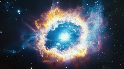 Obraz premium Cosmic Eye: A Nebula's Glowing Embrace