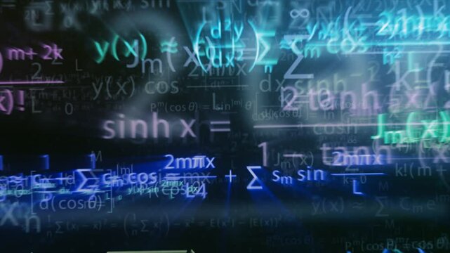 Presentation Of The Mathematical Formulas With Symbols Numbers And Letters