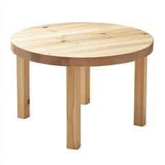 Round Natural Wood IKEA Coffee Table - Scandinavian Style