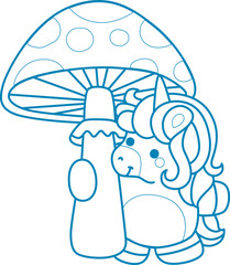 Printable outline Unicorn templates for coloring children's book