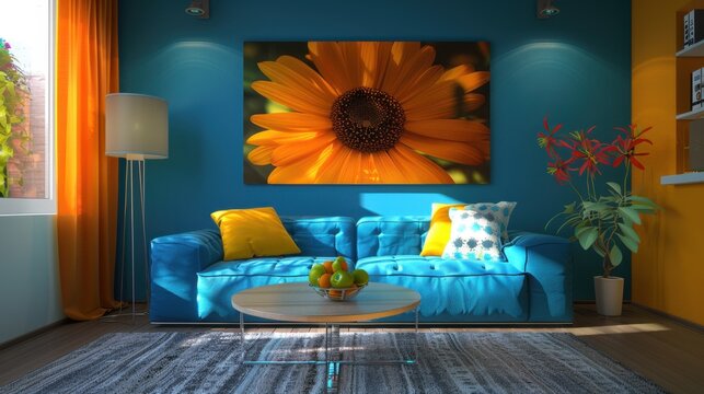 Hanging Wall Art: Decorative framed prints, paintings, or decals that add personality and create a cheerful atmosphere in the room.
