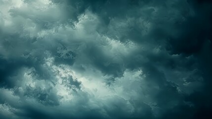 Fototapeta premium Dark Storm Clouds in a Moody Sky, Dramatic Weather Illustration, Depicting Ominous and Gloomy Atmosphere