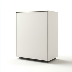 IKEA Minimalist Cabinet: Matte White, Handleless Design