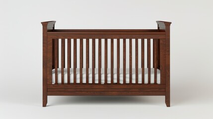 Crib: A sturdy sleep solution with adjustable mattress heights and slats on the sides for airflow and visibility, ensuring safety and comfort for the baby.
